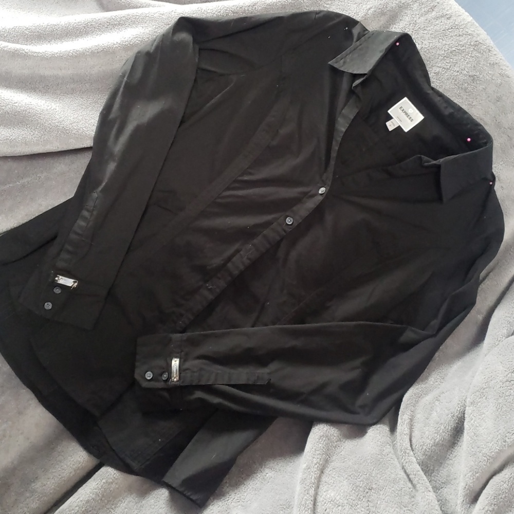 Express fitted Long Sleeve Essential Shirt Large